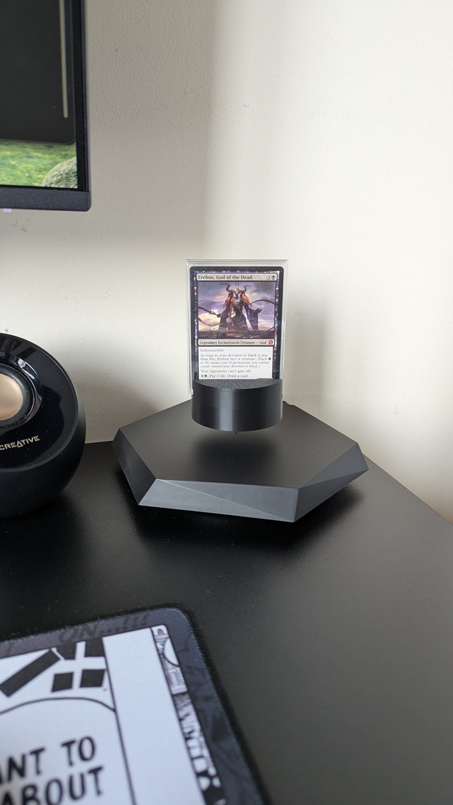 Levitating Magnetic Card Display Stand